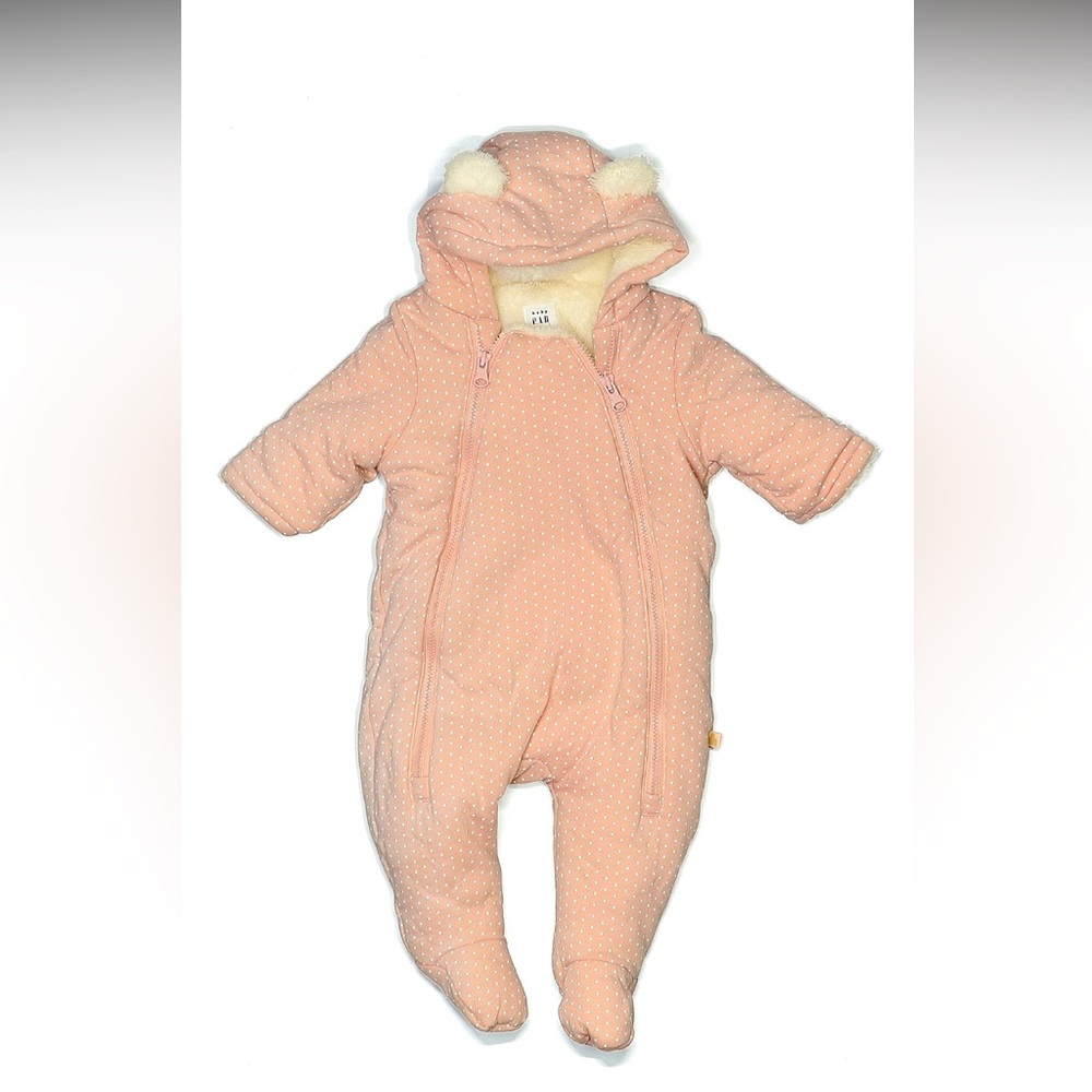 Baby Gap Pink Snowsuit 0-3 Months Girls ColdControl Coziest Bundler